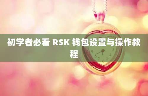 初学者必看 RSK 钱包设置与操作教程