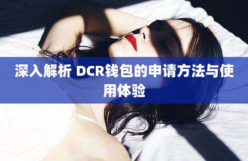 深入解析 DCR钱包的申请方法与使用体验