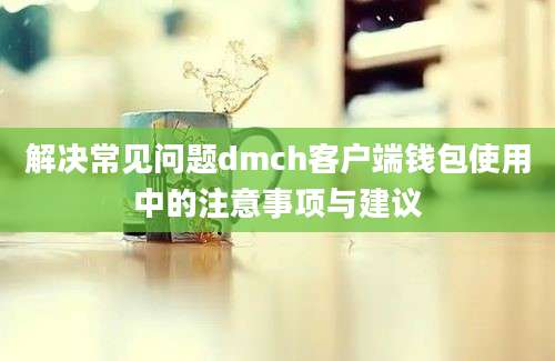 解决常见问题dmch客户端钱包使用中的注意事项与建议