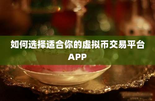 如何选择适合你的虚拟币交易平台APP