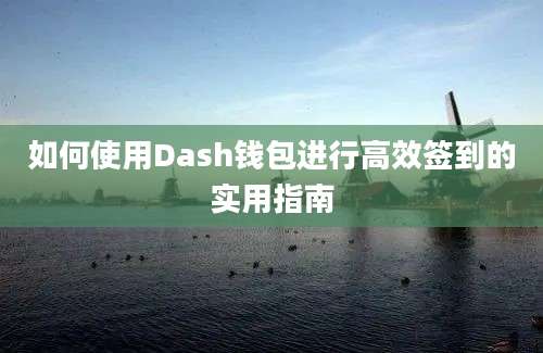 如何使用Dash钱包进行高效签到的实用指南