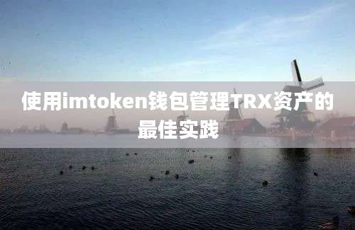 使用imtoken钱包管理TRX资产的最佳实践