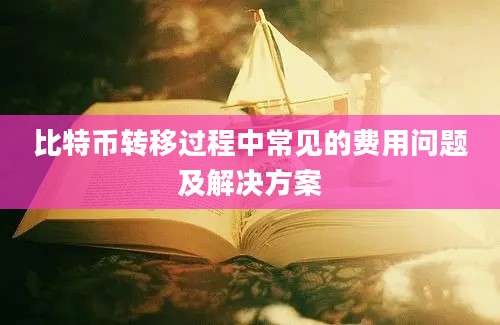 比特币转移过程中常见的费用问题及解决方案