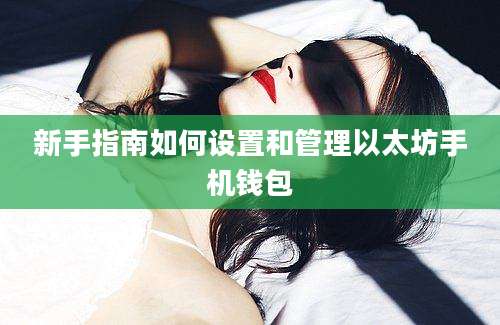 新手指南如何设置和管理以太坊手机钱包