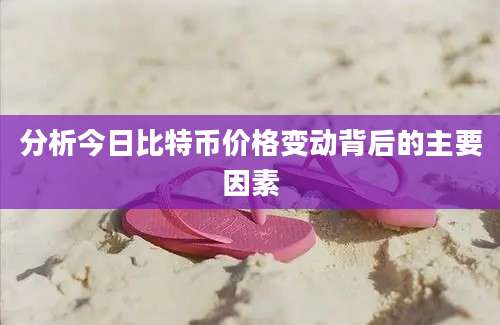 分析今日比特币价格变动背后的主要因素