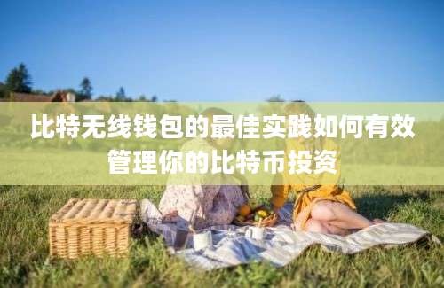 比特无线钱包的最佳实践如何有效管理你的比特币投资