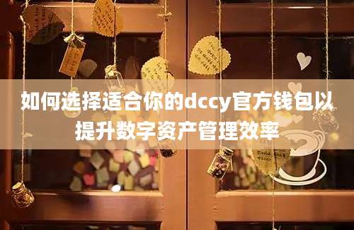 如何选择适合你的dccy官方钱包以提升数字资产管理效率