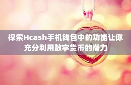 探索Hcash手机钱包中的功能让你充分利用数字货币的潜力